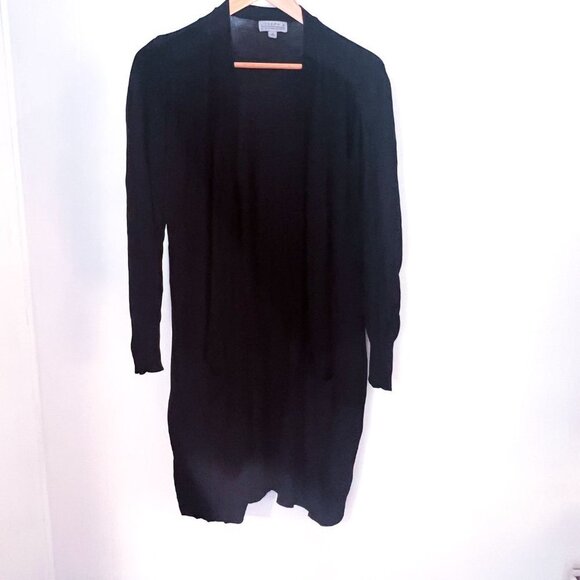Joseph A Open Front Black Cardigan Size Medium - Picture 1 of 8